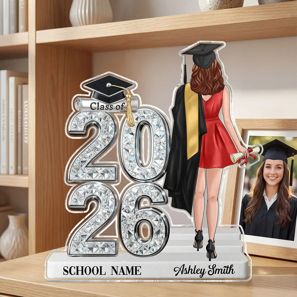 Personalized Graduation Acrylic Plaque for Her - Class of 2026 Keepsake Gift Plaque MagicInPrints