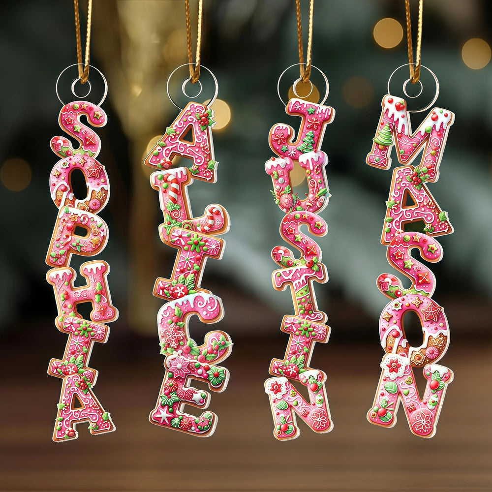 Personalized Christmas Name Ornaments for Kids - Festive Holiday Decor Ornament MagicInPrints