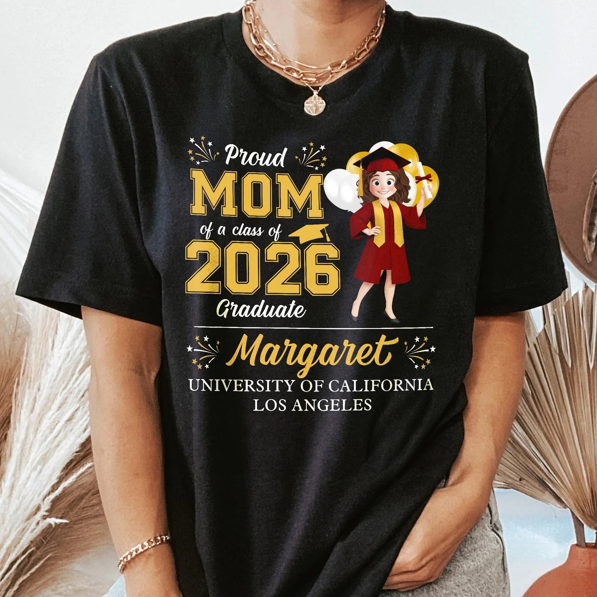 Personalized Family Graduation T-Shirts Class of 2026 - Proud Mom, Dad, Grandma Shirts Cloth MagicInPrints
