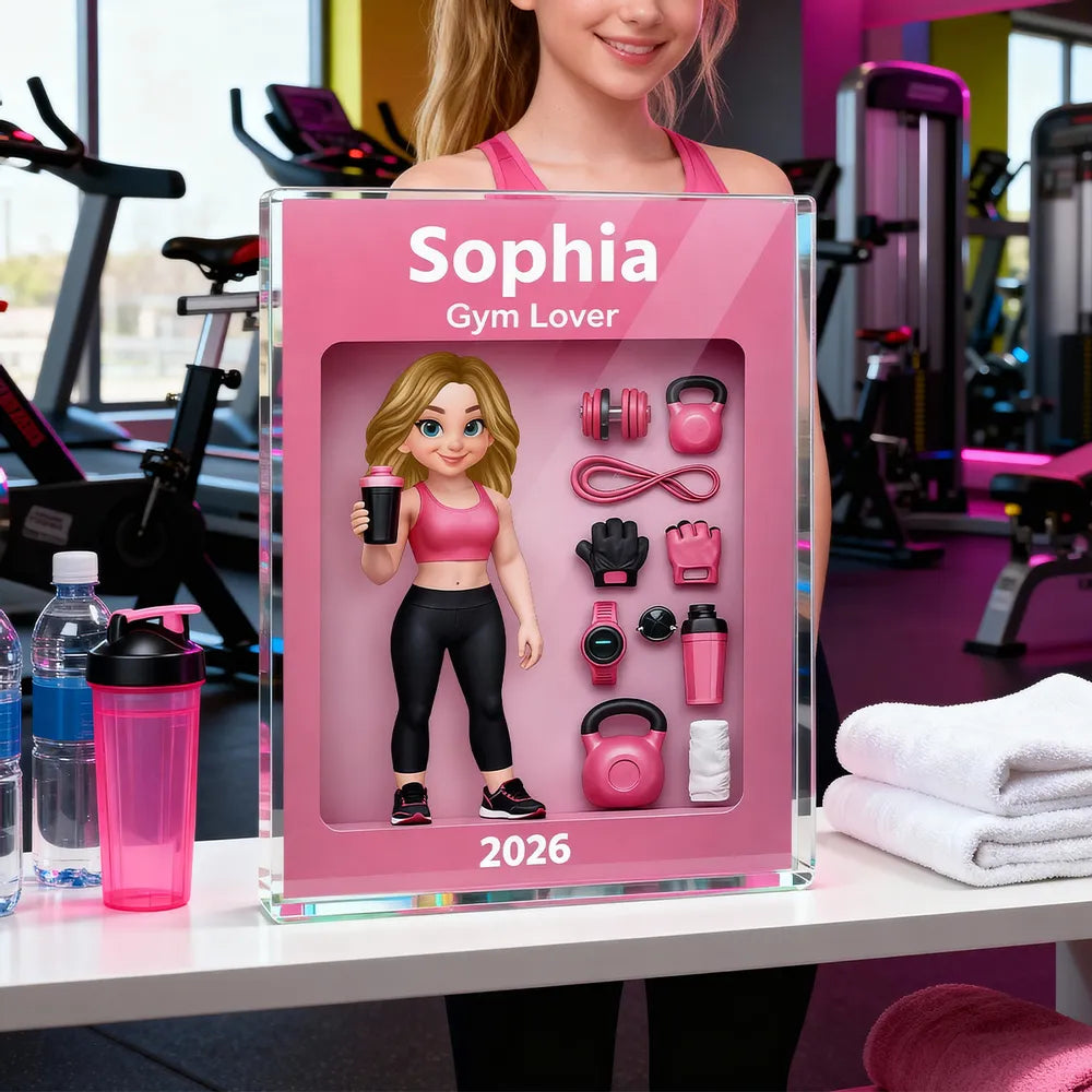 Custom Gym Enthusiast Figurine for Fitness Lovers - Personalized Gift Plaque MagicInPrints