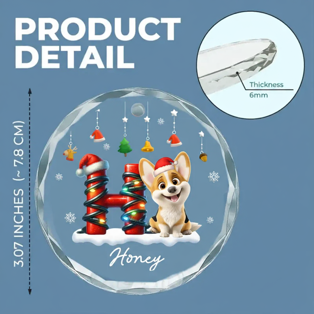 Personalized Dog Christmas Ornament for Pet Lovers - Holiday Decor Gift Ornament MagicInPrints