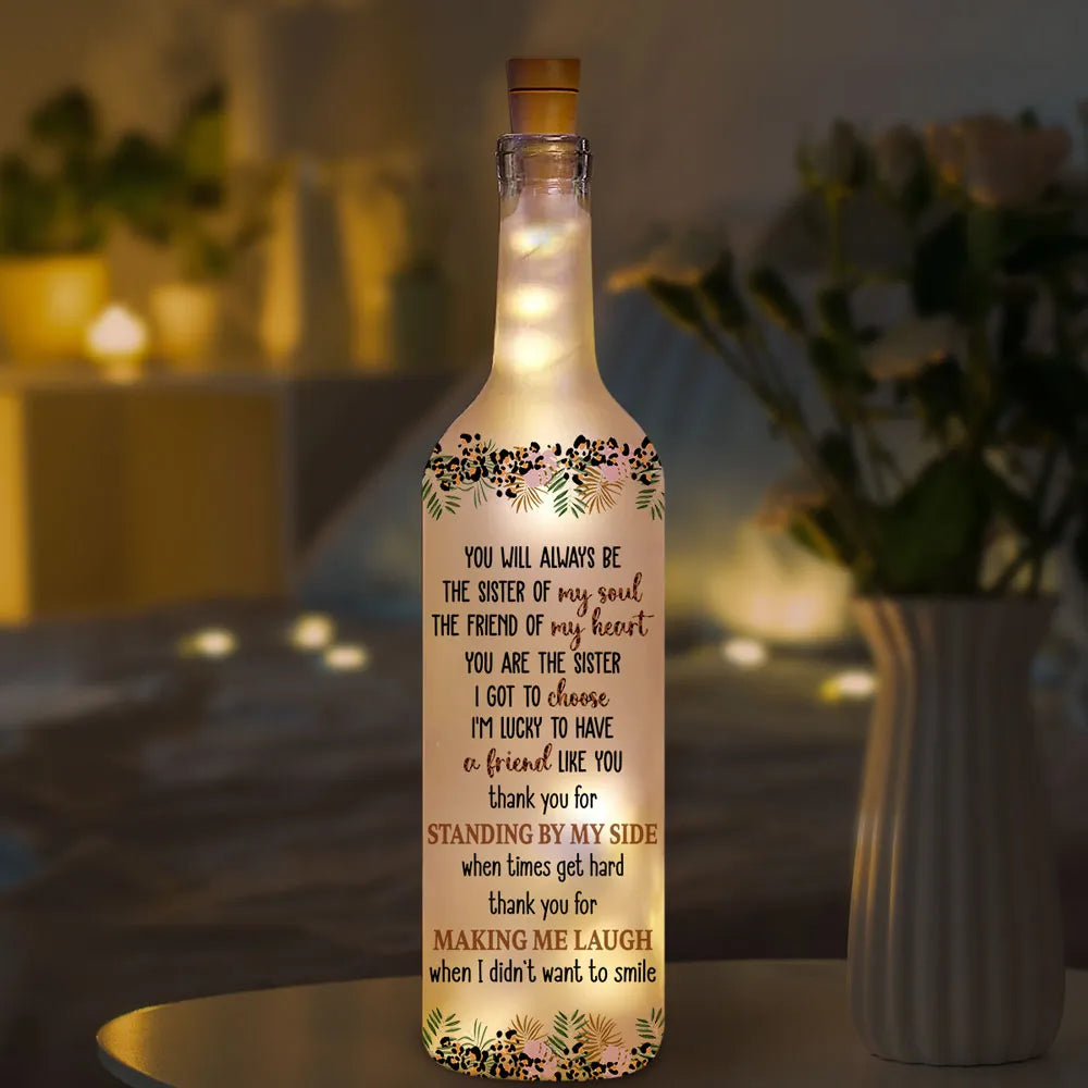 Personalized LED Wine Bottle Lamp for Best Friends - Sentimental Gift Lamp MagicInPrints