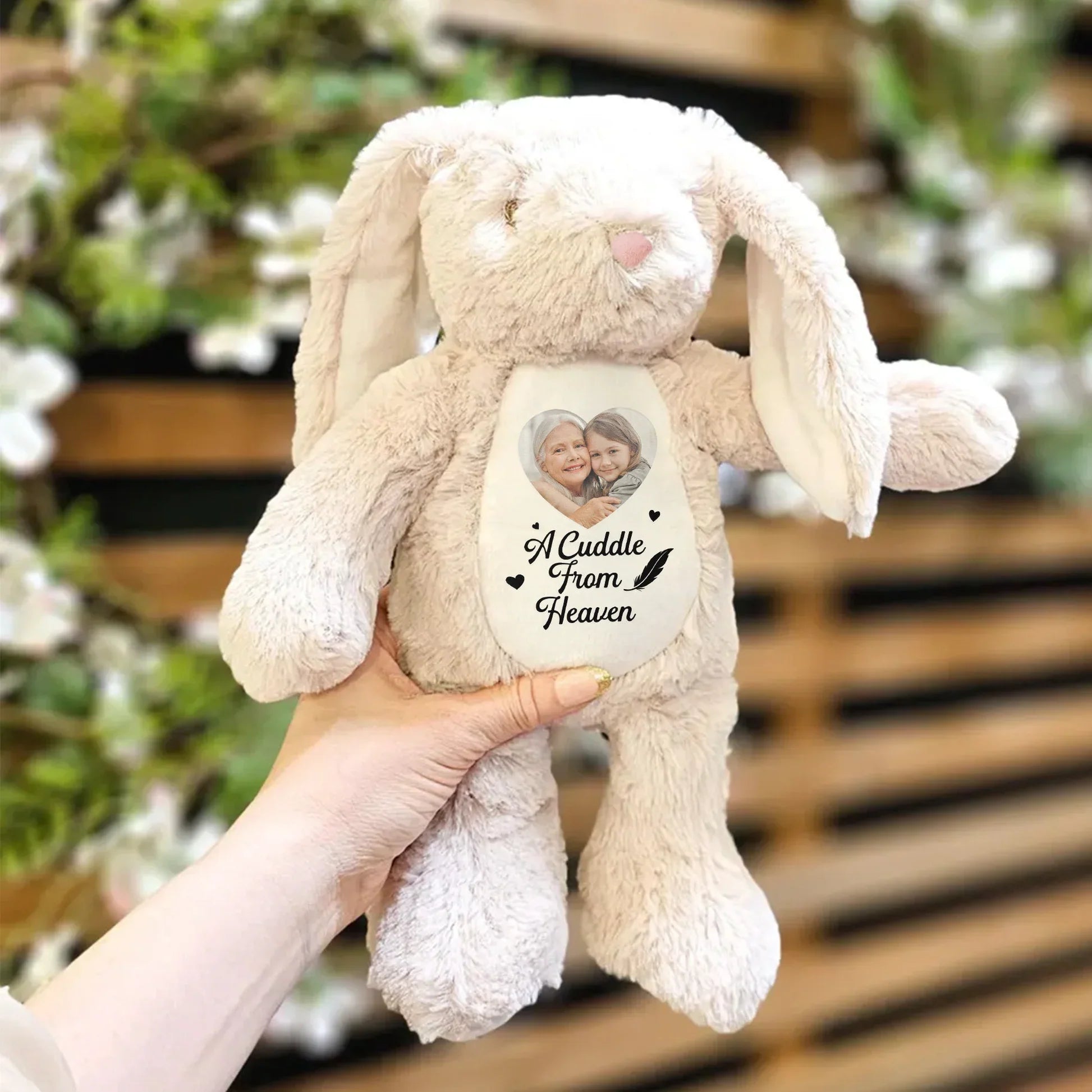 Personalized Memorial Stuffed Bunny for Kids - A Cuddle From Heaven Gift Plaything MagicInPrints
