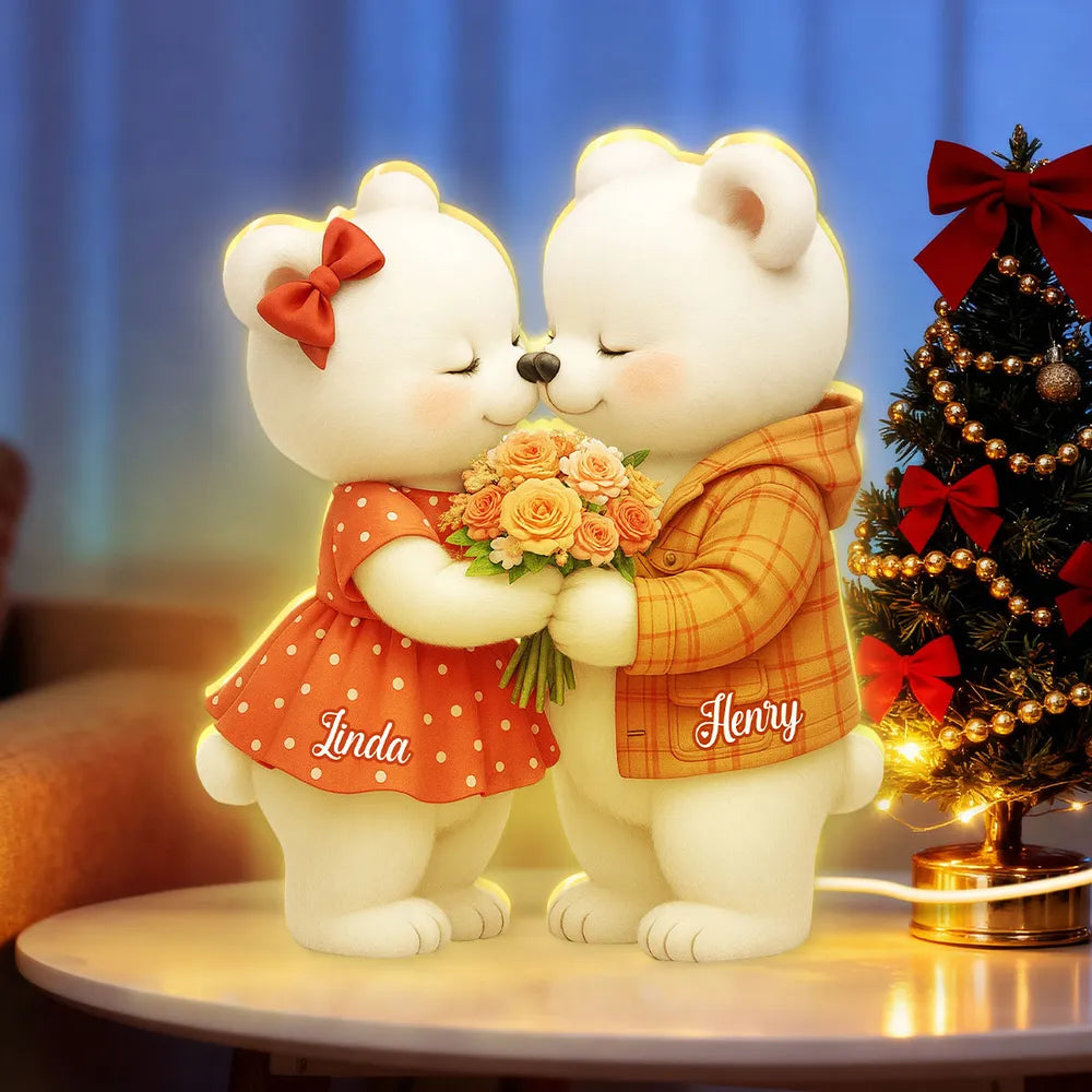 Personalized Teddy Bear Couple Figurine for Couples - Romantic Gift Plaque MagicInPrints