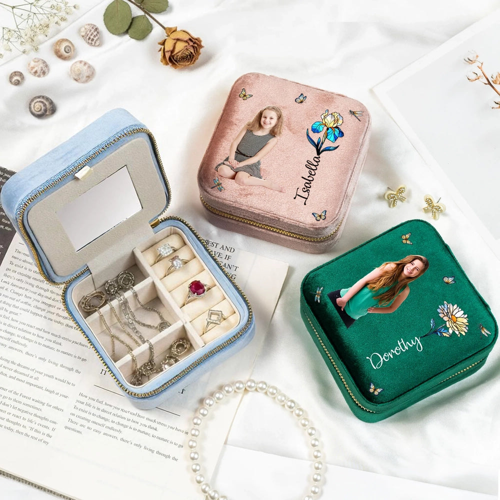 Personalized Photo Jewelry Box for Girls with Name and Image - Perfect Gift for Birthdays Jewelry MagicInPrints