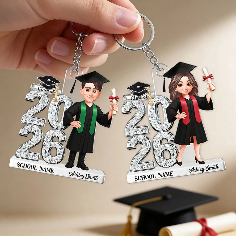 Personalized Graduation Acrylic Plaque for Class of 2026 - Custom School Name Gift Plaque MagicInPrints