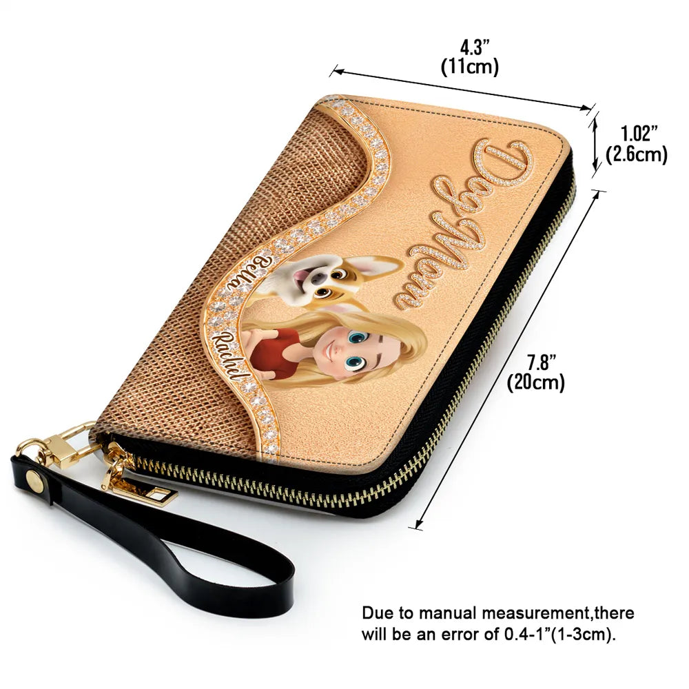 Personalized Dog Mom Wallet for Women with Cute Cartoon Design - Perfect Gift for Pet Lovers Bag MagicInPrints