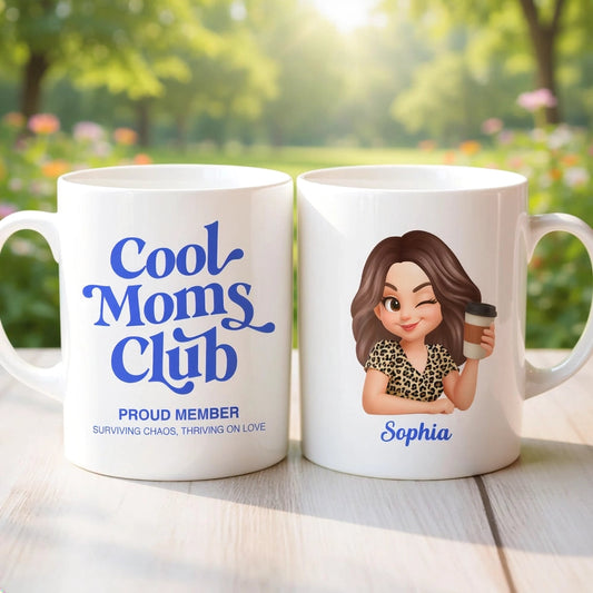 Personalized Cool Moms Club Coffee Mug for Moms - Fun Gift Idea Cup MagicInPrints