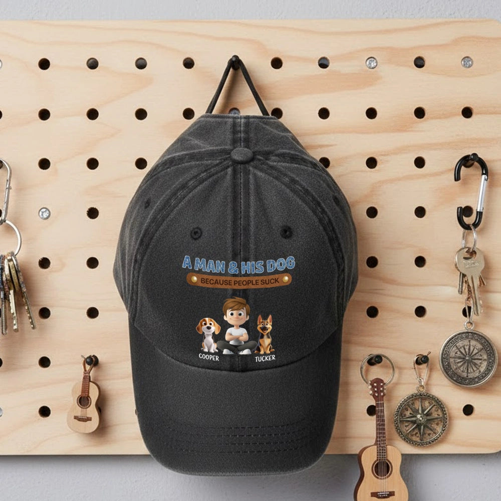 Custom Dog Lover Hat for Men - Funny Pet Owner Gift Hat MagicInPrints
