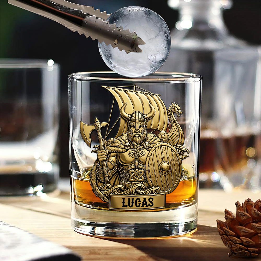 True Warriors Whiskey Glass Personalized Viking Gifts Whiskey Glass MagicInPrints