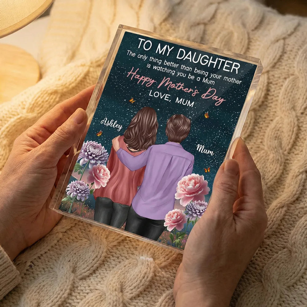 Personalized Acrylic Plaque for Daughter - Mother's Day Gift from Mum Plaque MagicInPrints