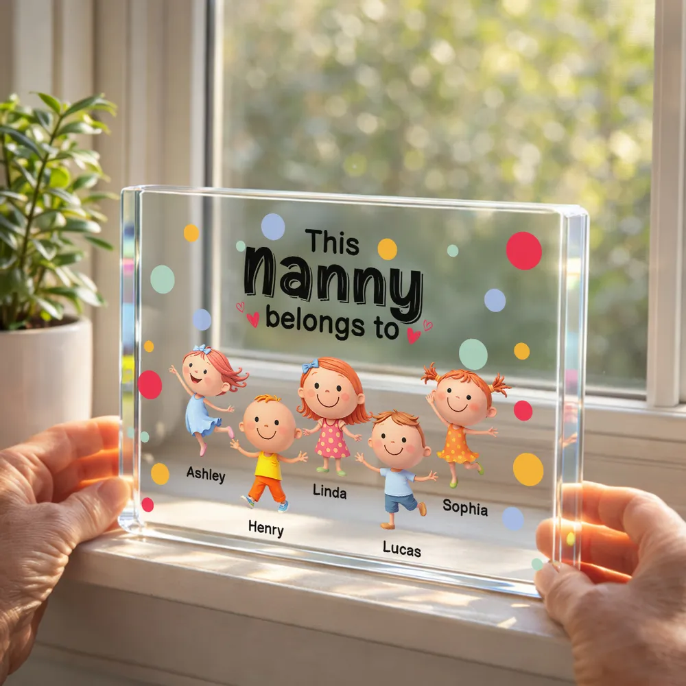 Personalized Nanny Acrylic Block Gift for Grandchildren - Sentimental Keepsake Plaque MagicInPrints