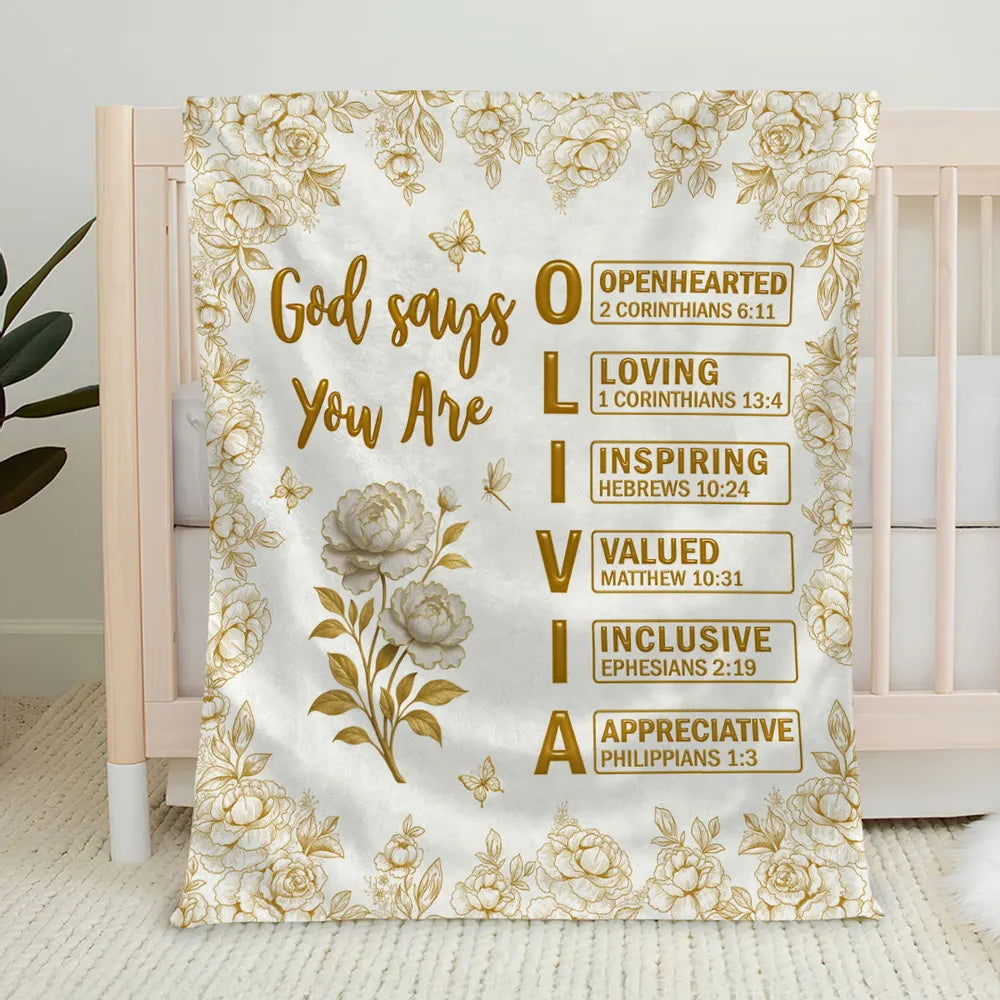 Personalized Faith-Inspired Blanket for Women - Sentimental Gift Blanket MagicInPrints