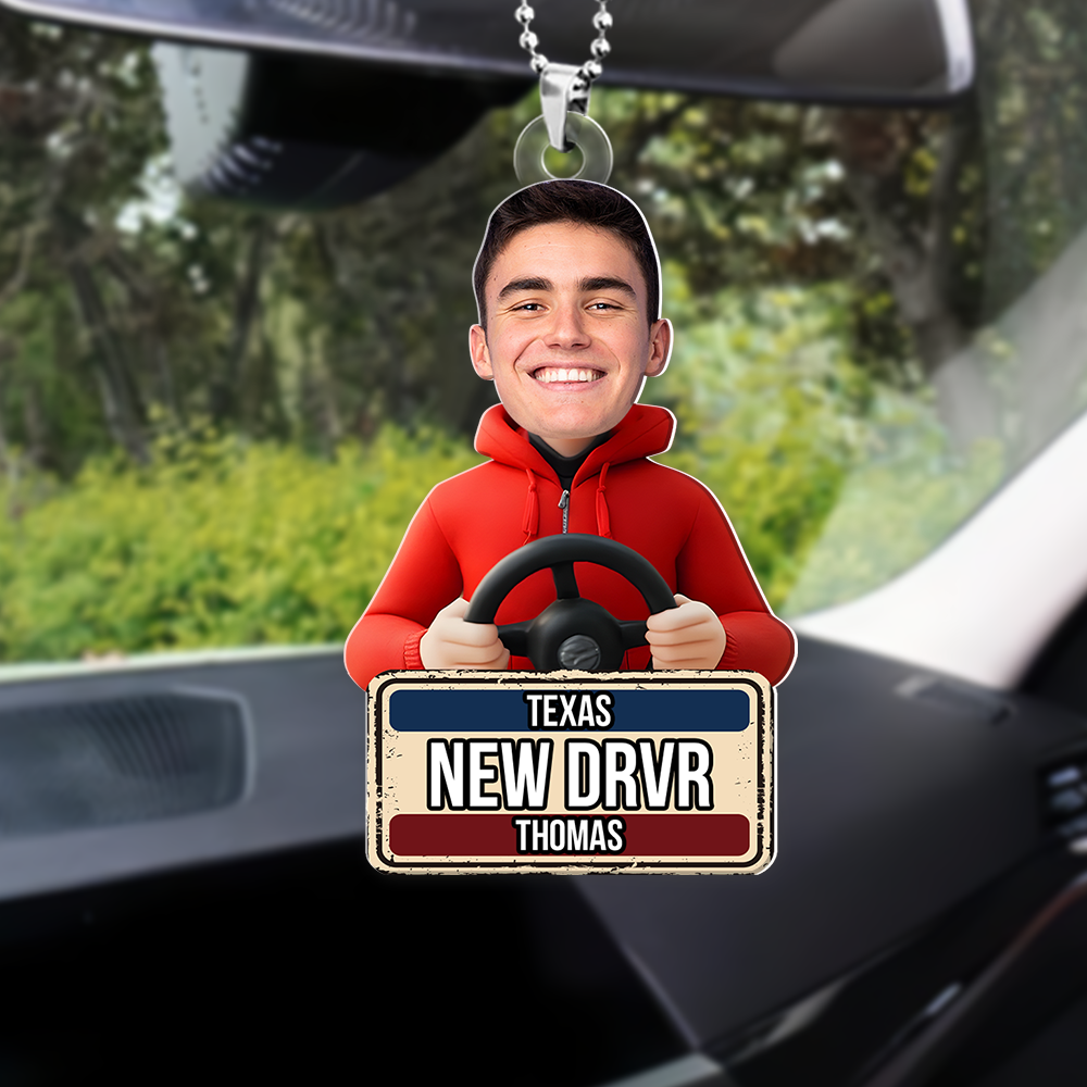 Personalized New Driver Car Ornament - Fun and Unique Gift for New Drivers Ornament PopCulturePrints