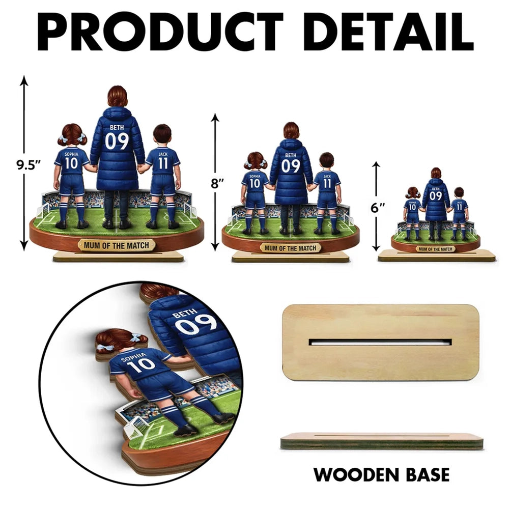 Personalized Soccer Family Figurine for Mom - Mother's Day Gift Plaque MagicInPrints