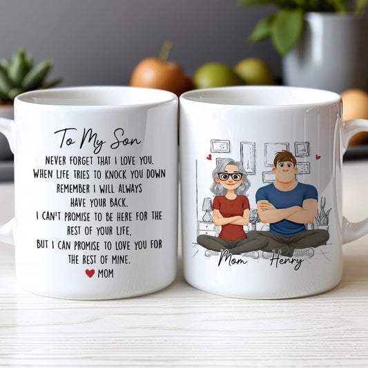 Personalized Mom and Son Coffee Mug Set - Heartfelt Gift for Son Cup MagicInPrints
