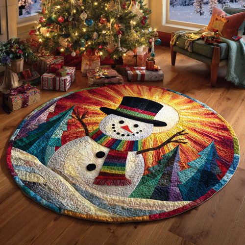 Bring Joy to Every Home – Personalized Round Mat – Gift for Christmas Lovers Quilted Round Mat MagicInPrints