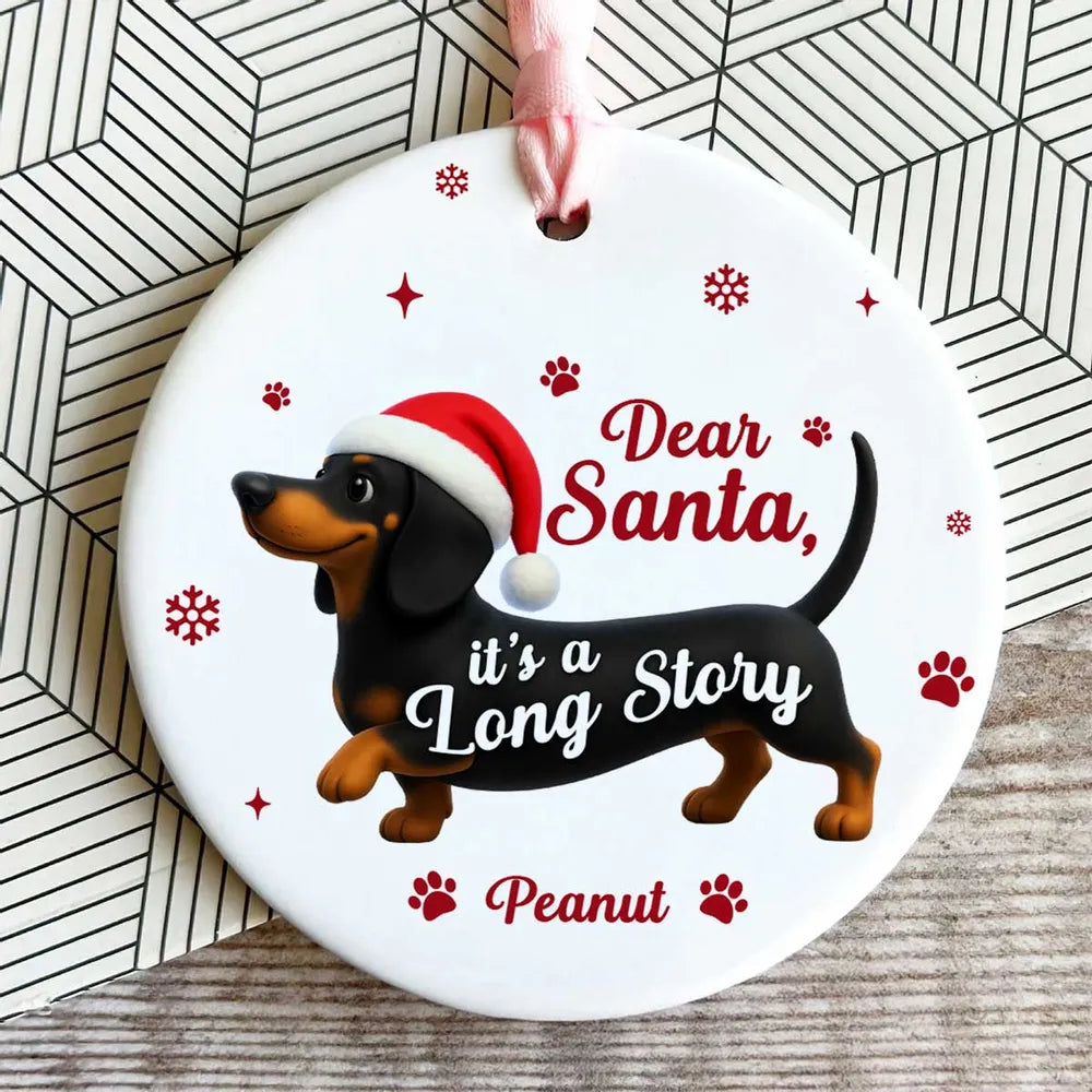 Personalized Dachshund Christmas Ornament for Dog Lovers - Holiday Decor Ornament MagicInPrints