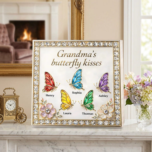 Personalized Butterfly Wall Art for Grandma - Family Names Display Plaque MagicInPrints