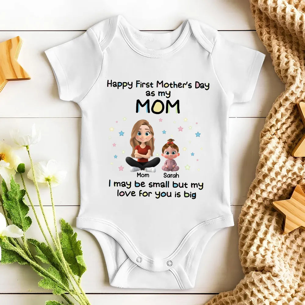 Personalized Baby Onesie for Mother's Day - Cute Gift for New Moms Cloth MagicInPrints