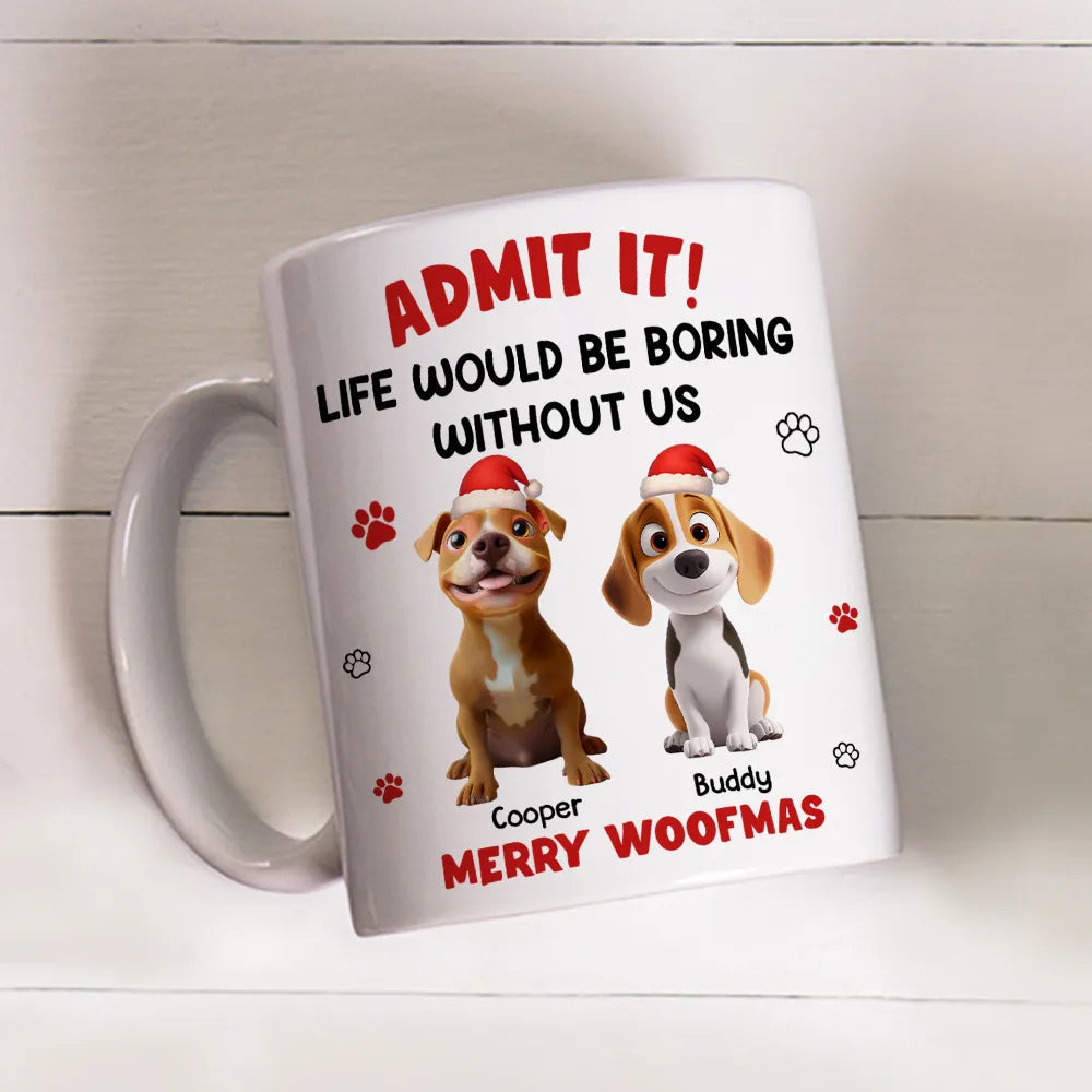 Custom Dog Lover Mug for Pet Owners - Merry Woofmas Gift Cup MagicInPrints