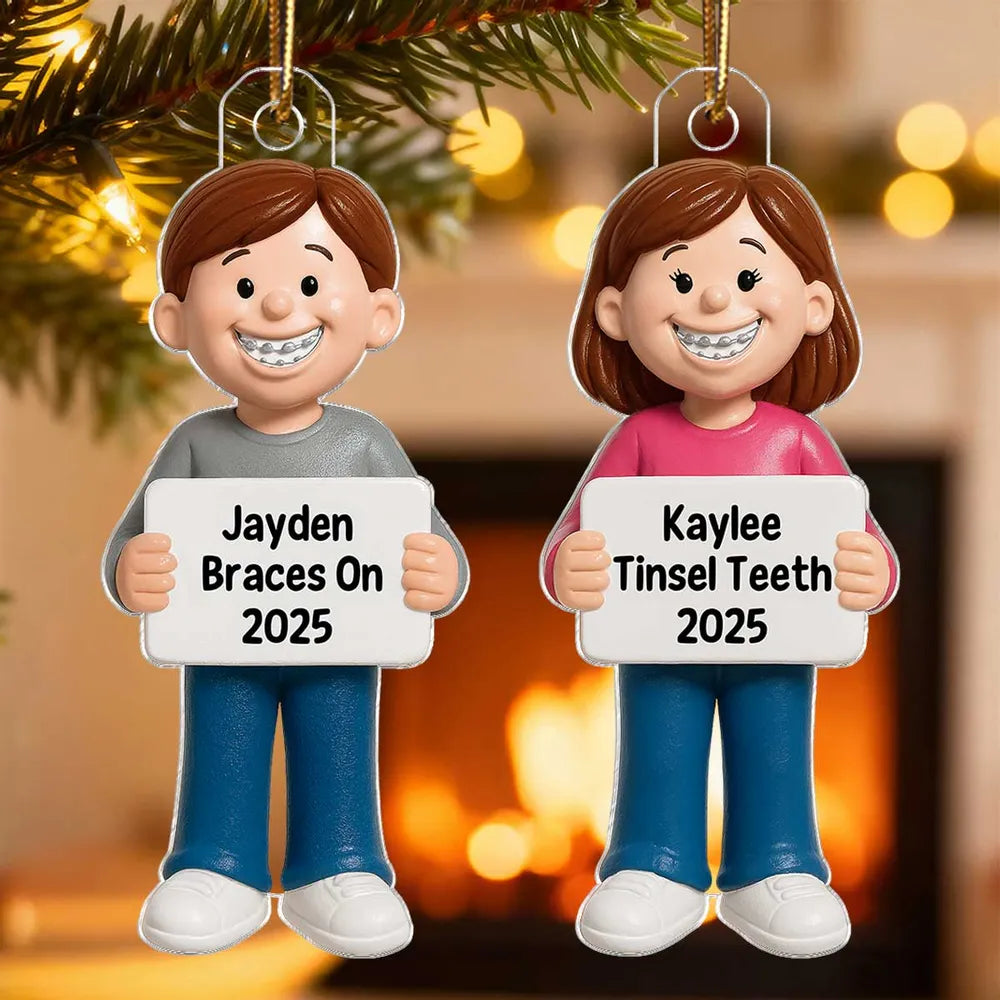 Personalized Braces Christmas Ornament for Kids - Fun Holiday Keepsake Ornament MagicInPrints