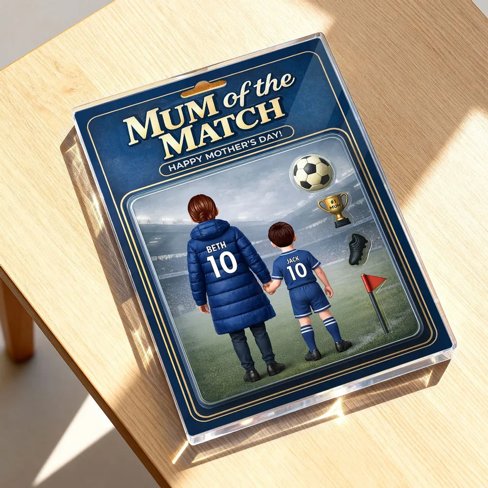 Personalized Mum of the Match Figurine for Mother's Day - Custom Soccer Gift Plaque MagicInPrints