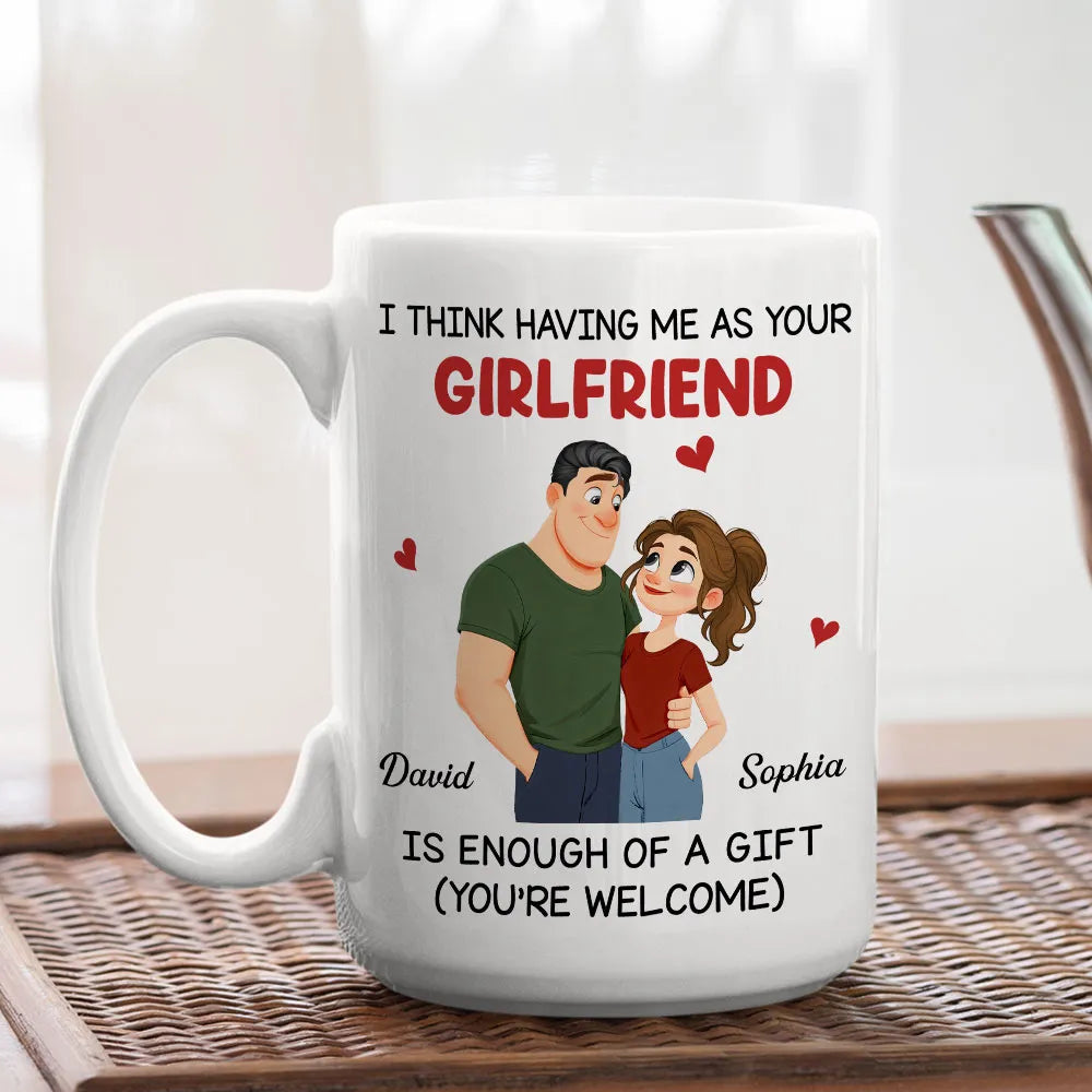 Personalized Girlfriend Mug for Couples - Romantic Gift Cup MagicInPrints