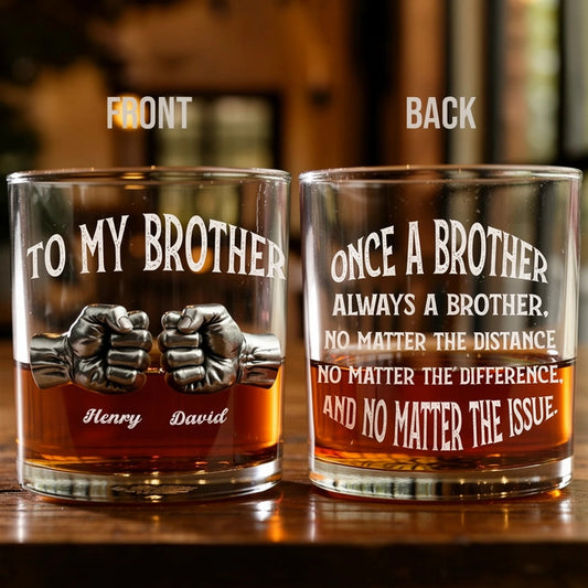Personalized Whiskey Glass for Brother - Sentimental Gift for Brothers Cup MagicInPrints
