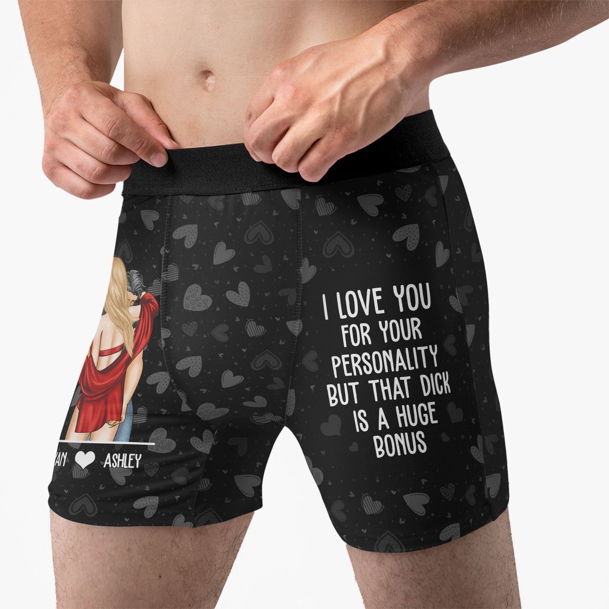 Personalized Men's Boxer Briefs Romantic Gift - Valentine's Day Underwear MagicInPrints