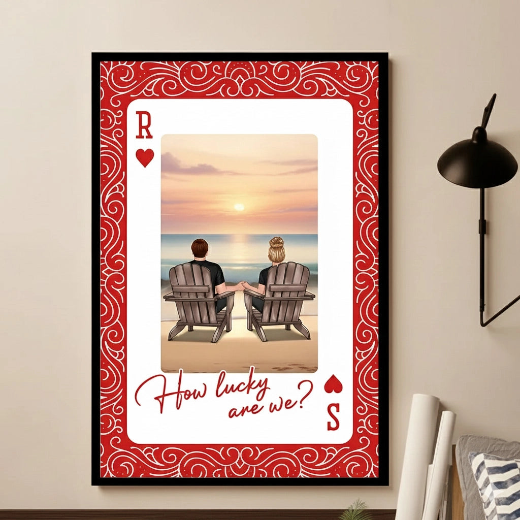 Personalized Romantic Beach Sunset Canvas for Couples - Anniversary Gift Poster or Canvas MagicInPrints