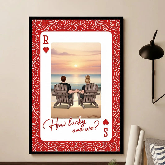 Personalized Romantic Beach Sunset Canvas for Couples - Anniversary Gift Poster or Canvas MagicInPrints