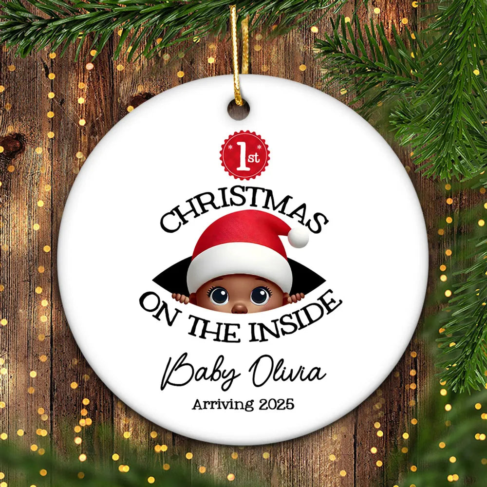 Personalized Baby's First Christmas Ornament for Expecting Parents - Holiday Keepsake Ornament MagicInPrints