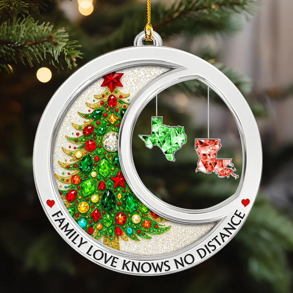 Custom State Christmas Ornament for Family - Holiday Decoration Ornament MagicInPrints