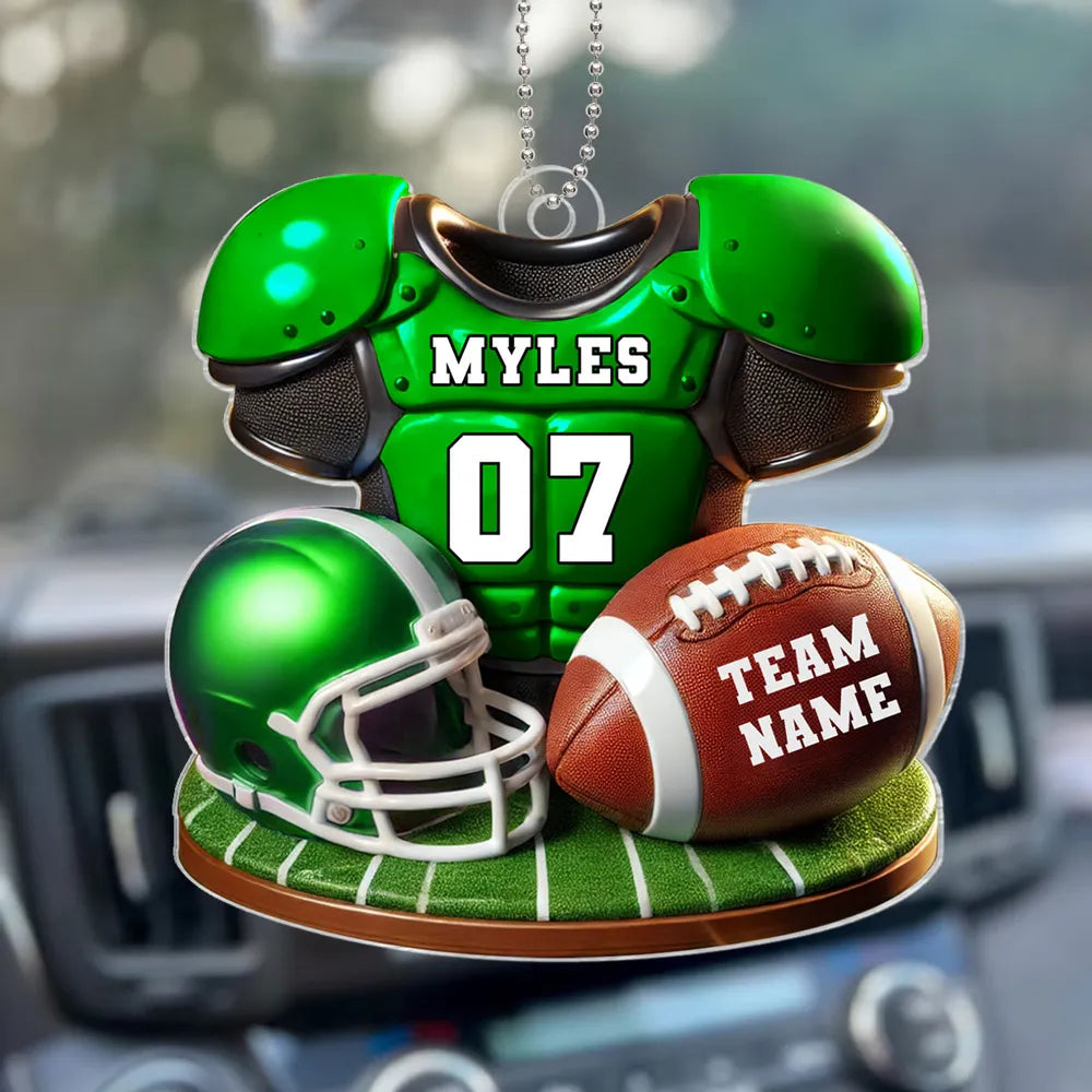 Personalized Football Ornament for Fans - Custom Jersey and Team Name Ornament MagicInPrints