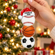 Load image into Gallery viewer, Personalized Acrylic Sports Ornament Custom Name Gift for Kids

