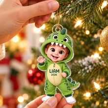 Load image into Gallery viewer, Personalized Dinosaur Costume Acrylic Ornament Gift for Kids

