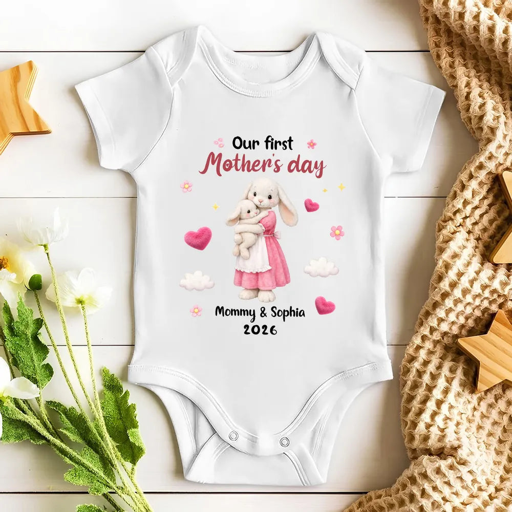 Personalized Baby Onesie for Mother's Day - Custom Name & Year Cloth MagicInPrints