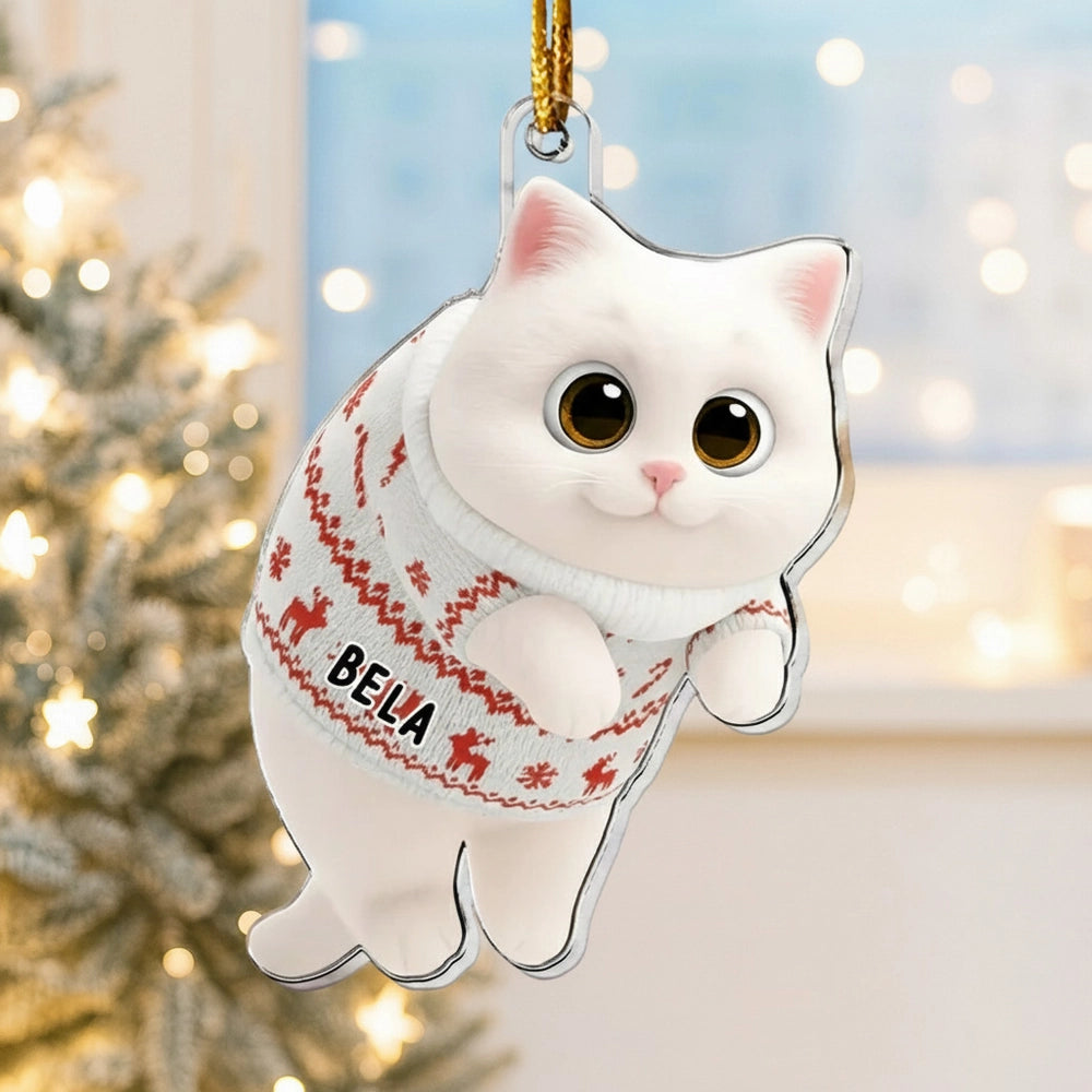 Custom Cat Christmas Ornament for Pet Lovers - Festive Holiday Decor Ornament MagicInPrints