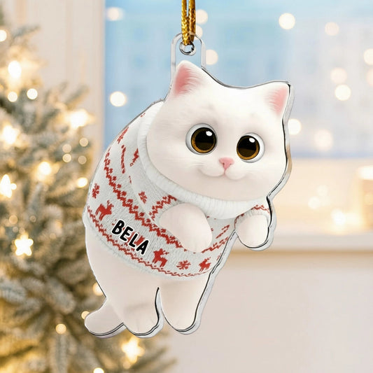 Custom Cat Christmas Ornament for Pet Lovers - Festive Holiday Decor Ornament MagicInPrints
