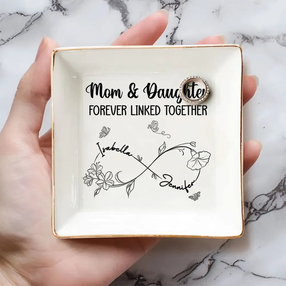 Personalized Jewelry Dish for Mom & Daughter - Sentimental Gift for Mother's Day Jewelry MagicInPrints