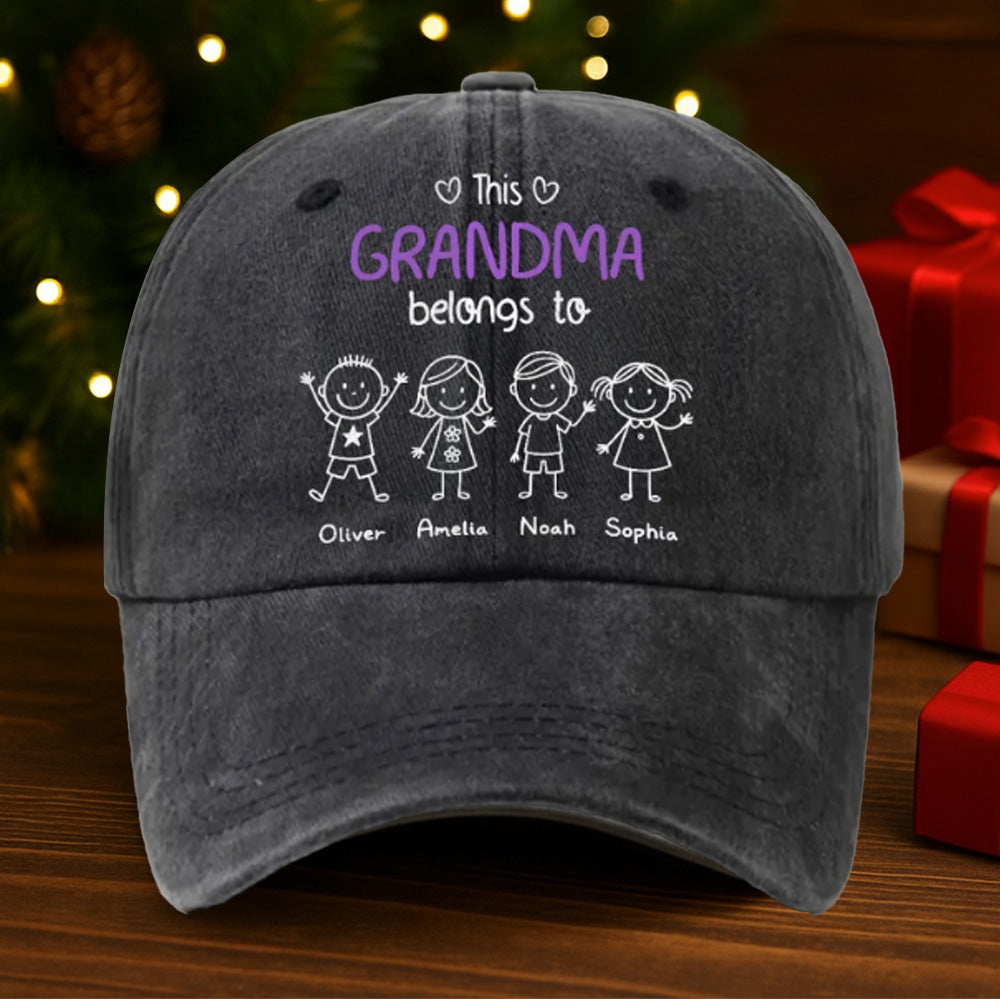 Personalized Grandma Hat for Family - Custom Names Gift Hat MagicInPrints