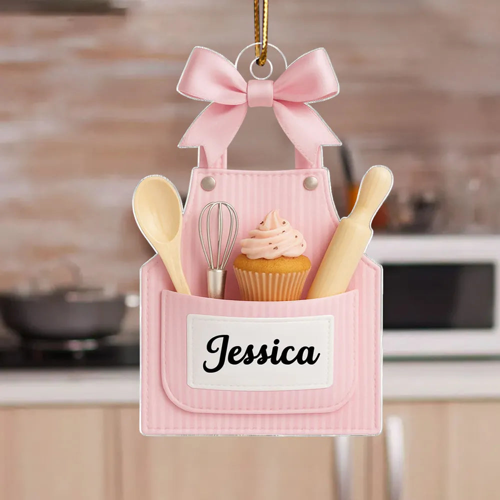 Personalized Baker's Apron Christmas Ornament for Chefs - Holiday Gift Ornament MagicInPrints