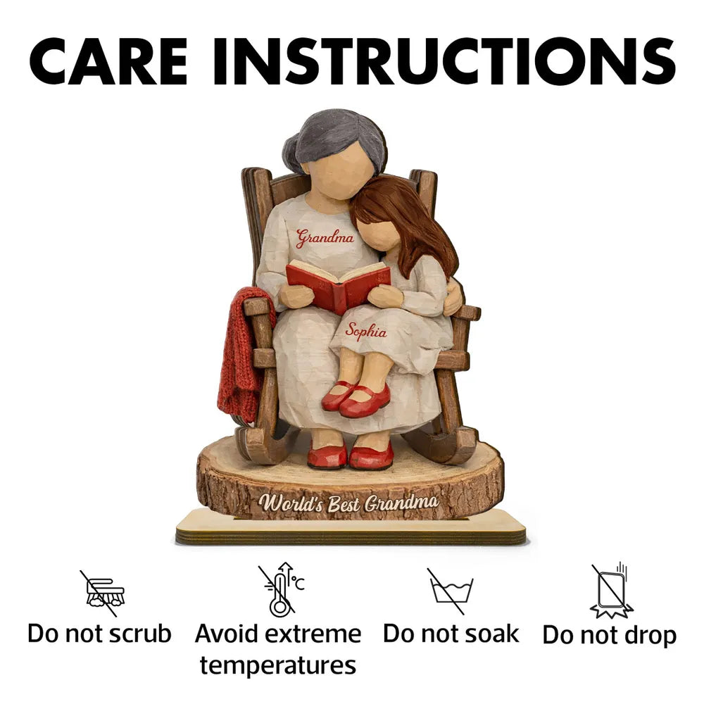 Personalized Grandma and Child Figurine for Family - Sentimental Keepsake Gift Plaque MagicInPrints