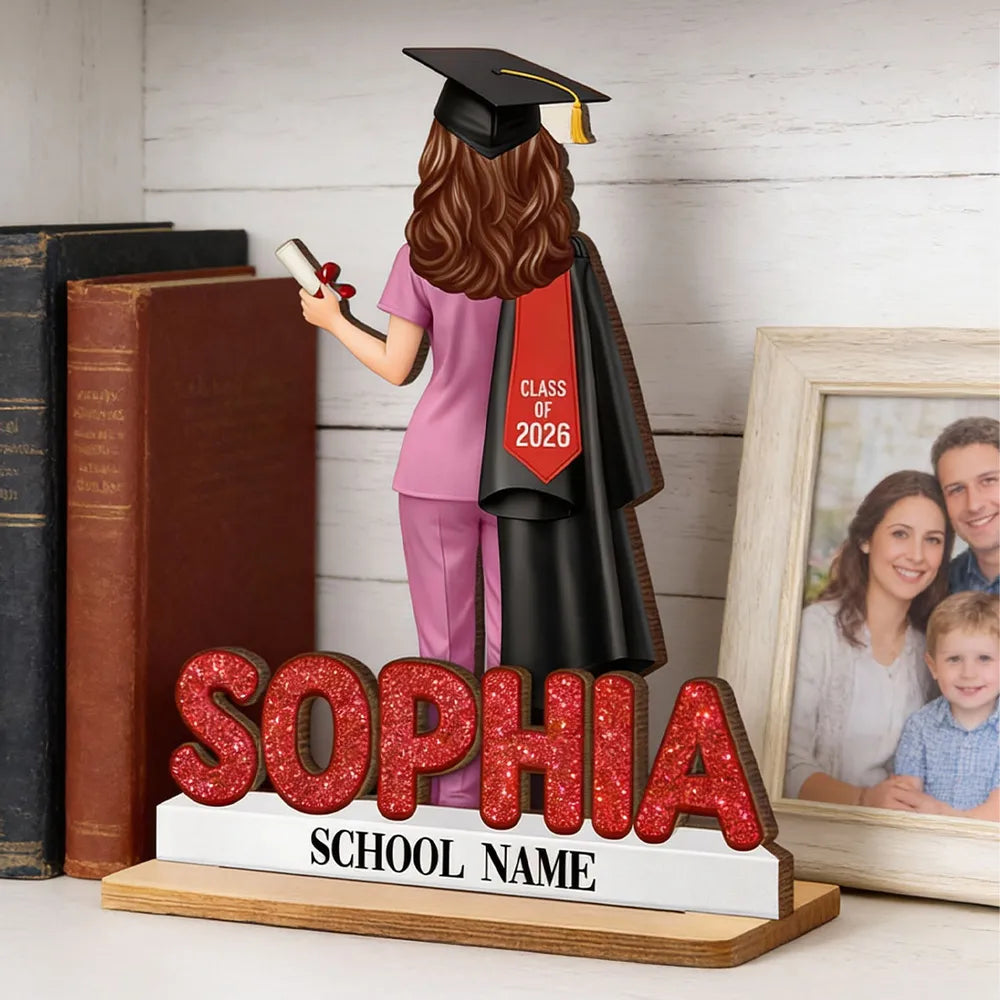 Custom Graduation Nurse Figurine for Class of 2026 - Personalized Gift Plaque MagicInPrints
