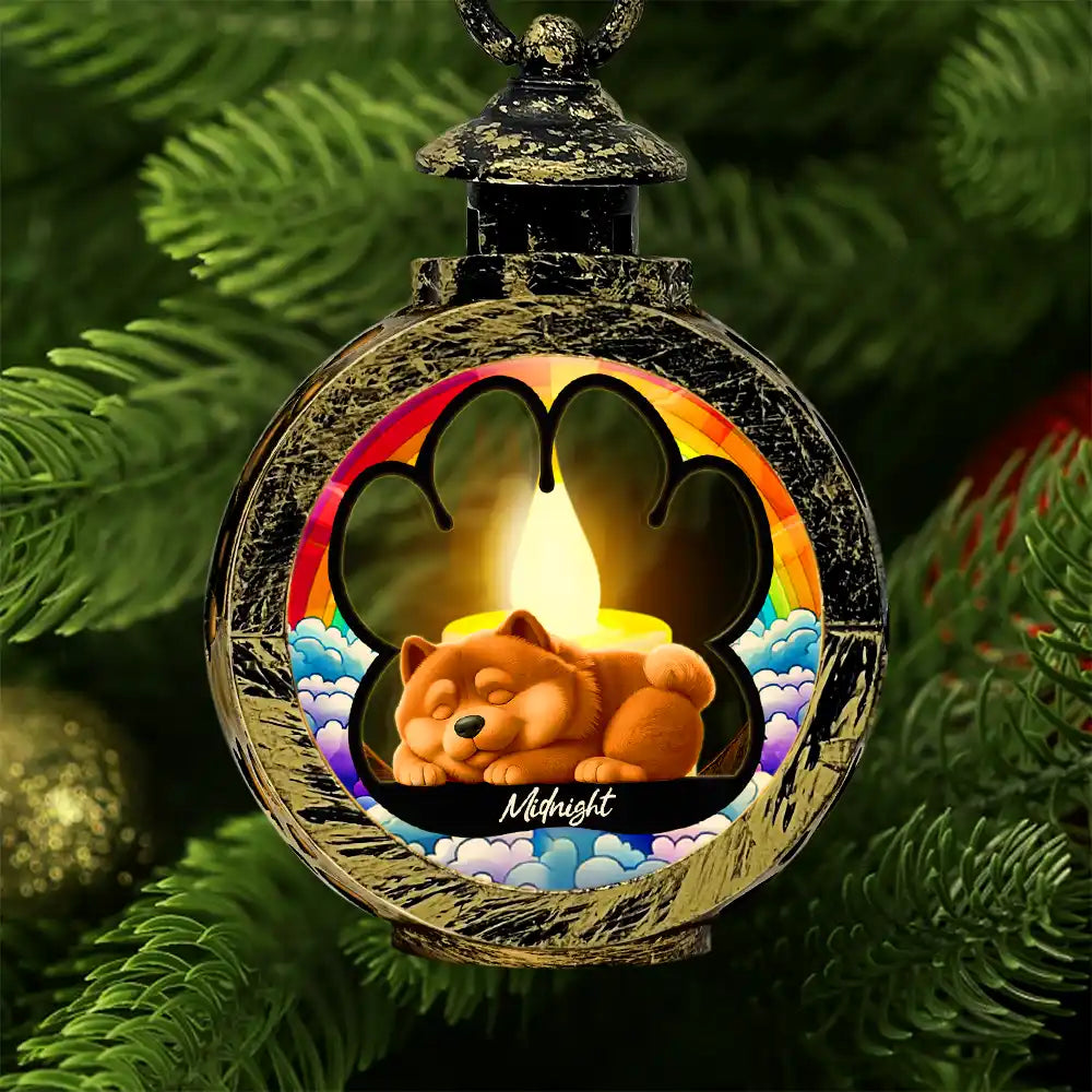 Illuminate Your Memories – Personalized Candlelight Lantern Ornament – Gift for Dog Lovers Lantern Ornament MagicInPrints