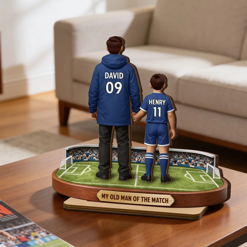 Personalized Soccer Family Figurine for Dad - Father's Day Gift Plaque MagicInPrints