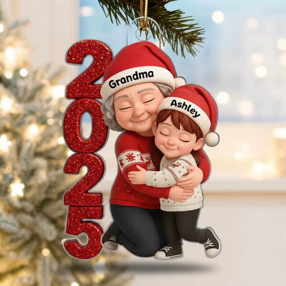 Personalized Christmas Ornament for Grandparents with Year 2025 - Holiday Family Keepsake Ornament MagicInPrints