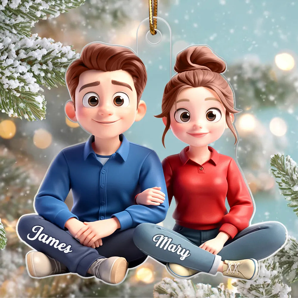 Custom Couple Christmas Ornament - Personalized Gift for Holidays Ornament MagicInPrints