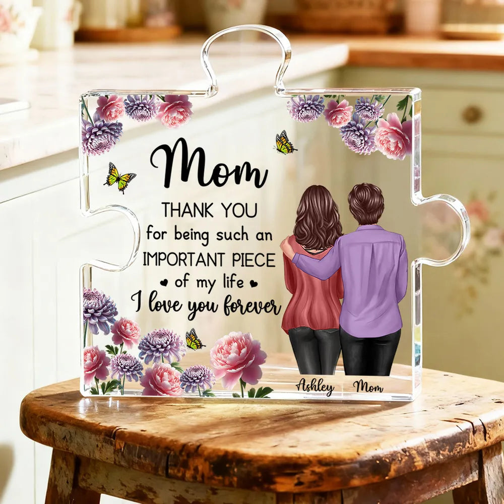 Personalized Acrylic Puzzle Piece for Mom - Sentimental Gift for Mother's Day Plaque MagicInPrints